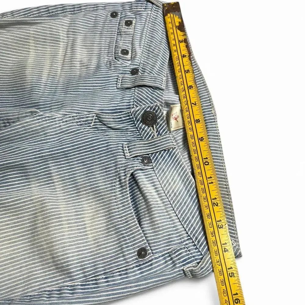 True Religion Women’s White‎ & Blue Capri Crop Pants - 26